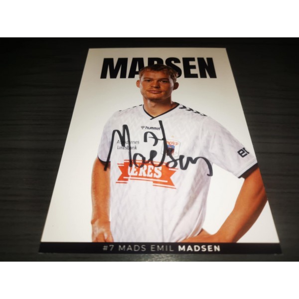 Mads Emil Madsen original autograf AGF postkort 